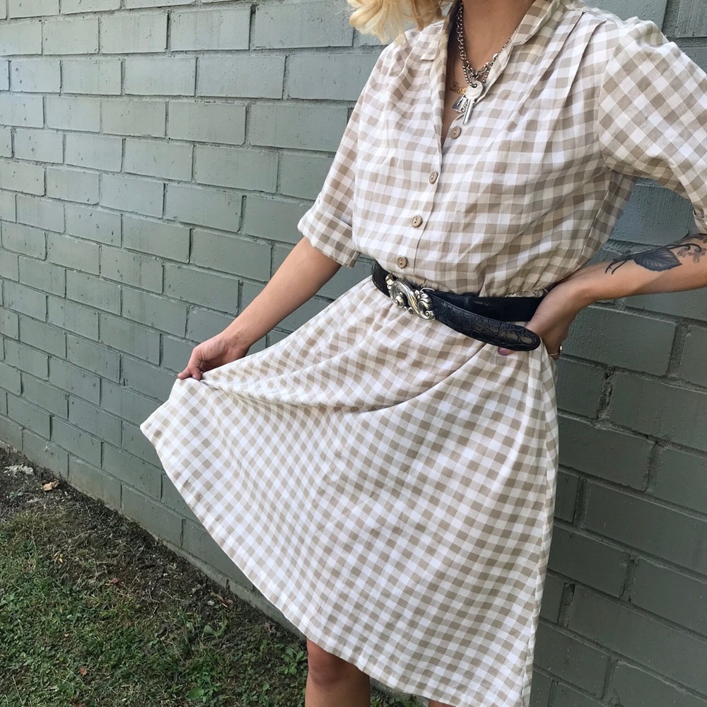vintage gingham dress